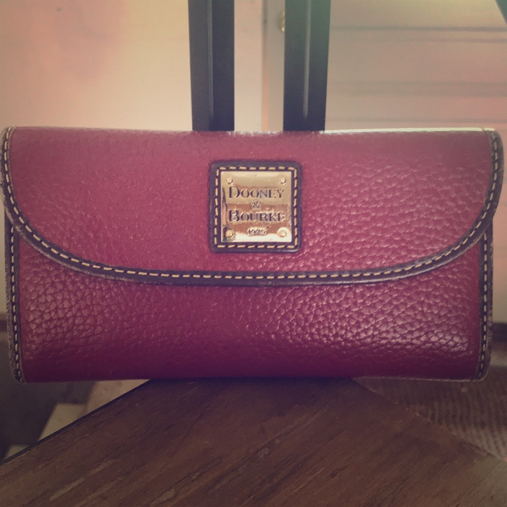 Red Leather Dooney & Burke Wallet